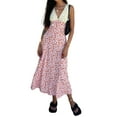 thumbnail image 3 of Aojekbee Women’s Summer Midi Dress, Bohemian Deep V Neck Sleeveless Floral Print Beach Dress, 3 of 10