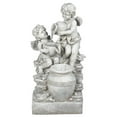 thumbnail image 1 of LuxenHome Fontaine Extérieure Éclairée en Résine Anges Enfants, 1 of 7