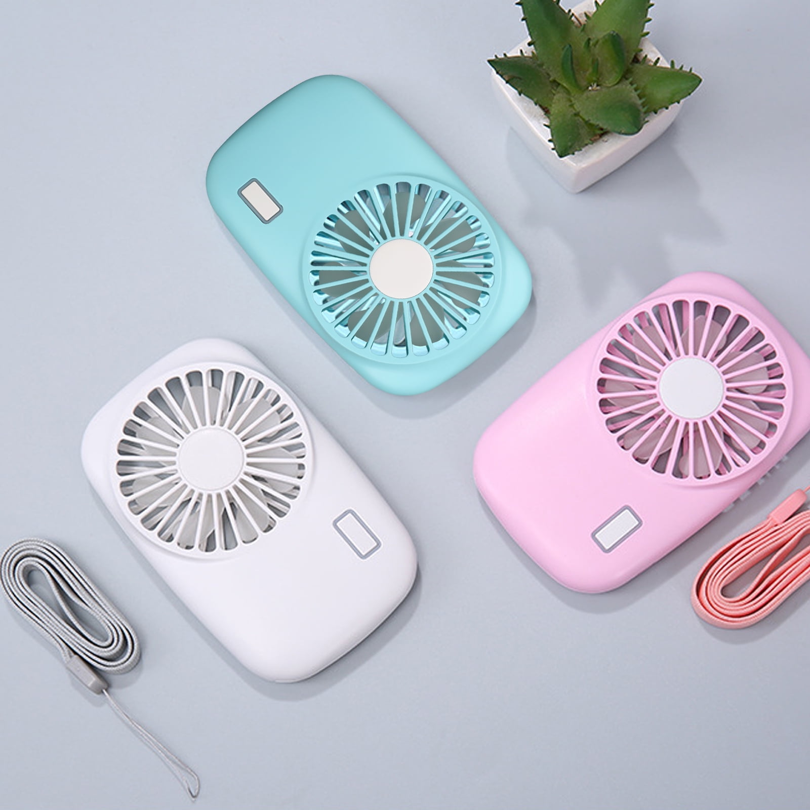 Handheld Mini Pocket Fan USB Rechargeable Adjustable Cooling for Women Kids Home Office Travel