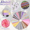 thumbnail image 5 of Austok 100 Pcs Cotton Fabric No Repeat Fabric Squares Printed Fabric Bundles 9.8x9.8inch Patchwork Squares Soft Sewing Fabric Decorative Quilting Fabric for Craft Patchwork, 5 of 8