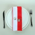 thumbnail image 4 of BalsaCircle 5 Pieces Red White Stripes 20" x 20" Satin Table Napkins, 4 of 8