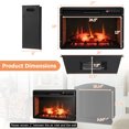 thumbnail image 3 of Spaco 26 Inch Infrared Electric Fireplace Insert with Remote Control-Black, Electric Fireplace Insert, Wall Recessed/Mounted, Freestanding Fireplace, 3 of 10