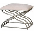 thumbnail image 2 of Uttermost Petit Banc en Nickel Satiné Ivoire Peluche, 2 of 2