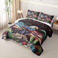 thumbnail image 3 of Manfei Bald Eagle Usa Flag Twin Quilt Set,Tropical Botanical Cactus Twin Coverlet Set,Multicolor,2pcs, 3 of 7
