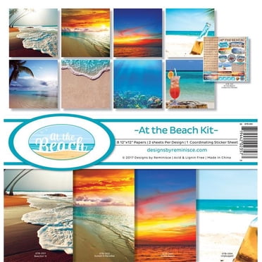 Reminisce TRUC-200 Running Themed Scrapbook Paper Kit - 10 Double-Sided 12x12 Sheets & 1 Sticker Sheet, Acid-Free