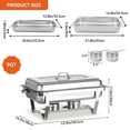 thumbnail image 5 of PRIJESSE 2 Pack 9QT Chafing Dish Buffet Set Rectangular Stainless Steel Buffet Catering Warmer Set for Gatherings Banquets, Buffets, Weddings, 5 of 8