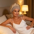 thumbnail image 5 of Oksale Silk Bonnet for Sleeping Women Men for Long Hair Satin Sleep Caps Wide Band Womens Bonnets Gold, 5 of 6