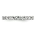 thumbnail image 3 of Auriga Fine Jewelry 14K White Gold Size 4.5 Shared Prong 2 carat Diamond Complete Eternity Band for Women, 3 of 6