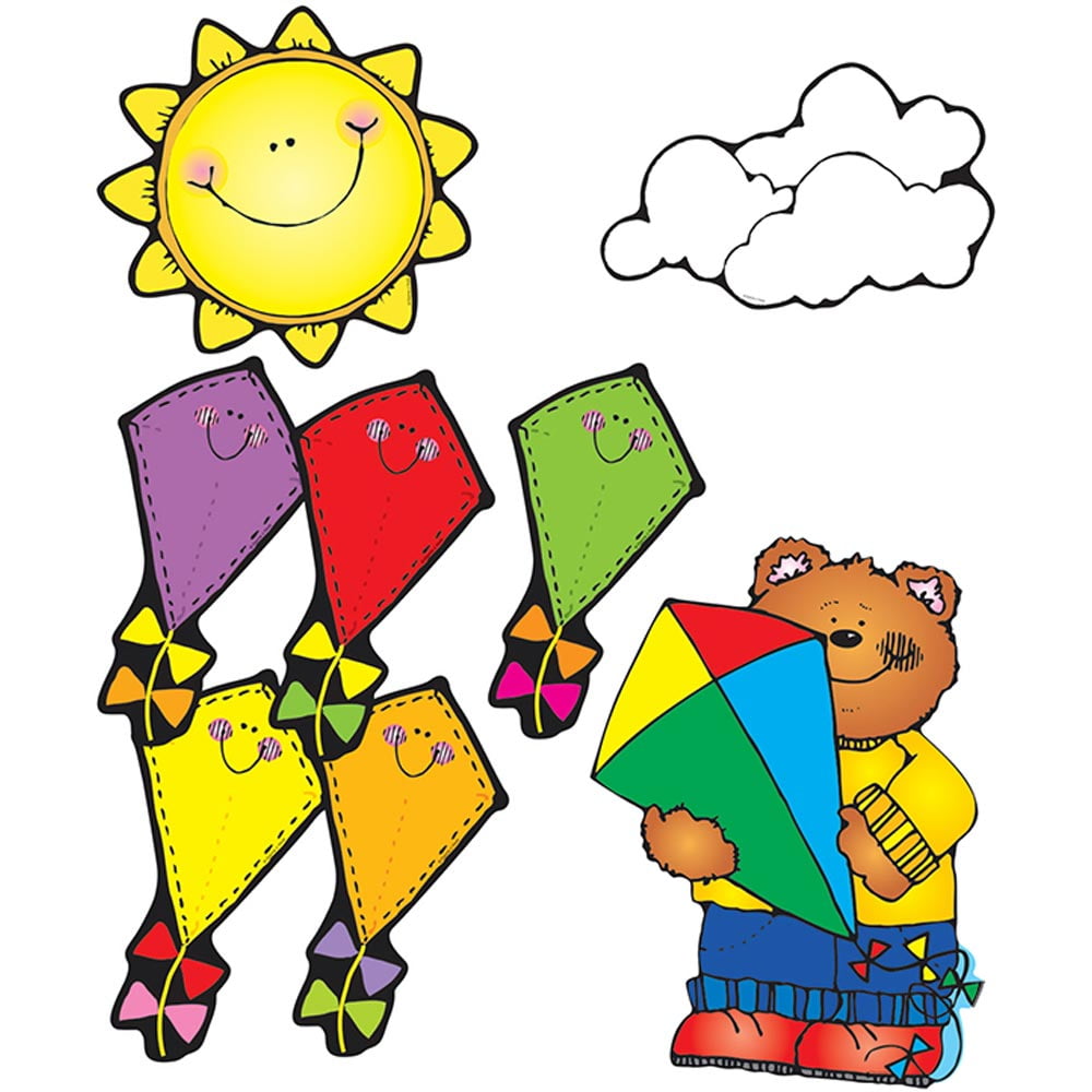 DJ610051 Kites Bulletin Board Set by Carson Dellosa