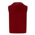 thumbnail image 5 of BADHUB Men's Sleeveless Muscle Hoodies Zip Up Workout Tank Tops Solid Color Gym Basic Summer Vest Red XXL, 5 of 5