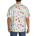 thumbnail image 3 of Balery Cute Owl Camisa Casual de Manga Corta con Botones para Hombre, Texturizada, Estilo Cubano, para Playa, Verano-XX-Large, 3 of 5