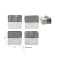 thumbnail image 2 of 2 Tone 4Pc Marble Square Coaster 4X4" Black & White, 2 of 4