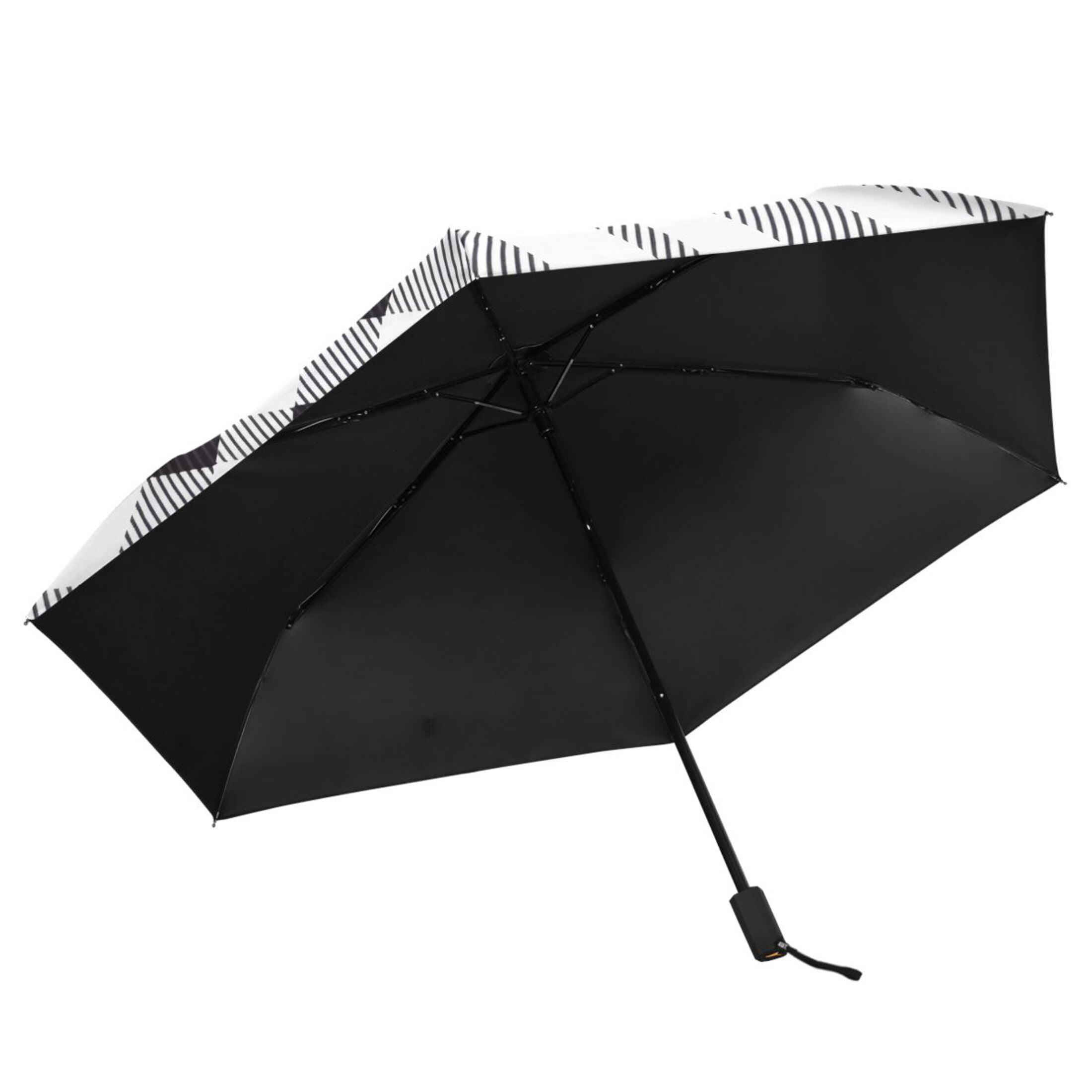 ALAZA Buffalo Checkered Grid UPF 50+ Compact Folding Umbrella for Rain Travel Umbrella Packable