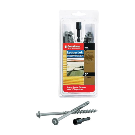 FastenMaster LedgerLok No. 14 X 5 in. L Hex Epoxy Wood Screws 12