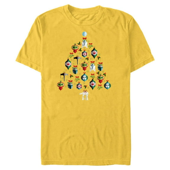 Star Wars Christmas Tree Ornaments Holiday Standard - Short Sleeve Blended T-Shirt for Adults – Customized-Yellow