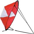 thumbnail image 1 of Greeniant Kayak plegable de PVC, de viento, barco portátil, canoa de pesca, tabla de surf, toldo de seguridad a favor del viento, equipo Universal de Deportes acuáticos rojo Greeniant OD019699-01B, 1 of 6