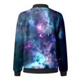 thumbnail image 4 of Wxolcjlv Women's Bomber Jackets Light Gradient Galaxy All Over Pattern Full Zip Outerwear With Pockets Regular Fit Minimalist Clothes, 4 of 5