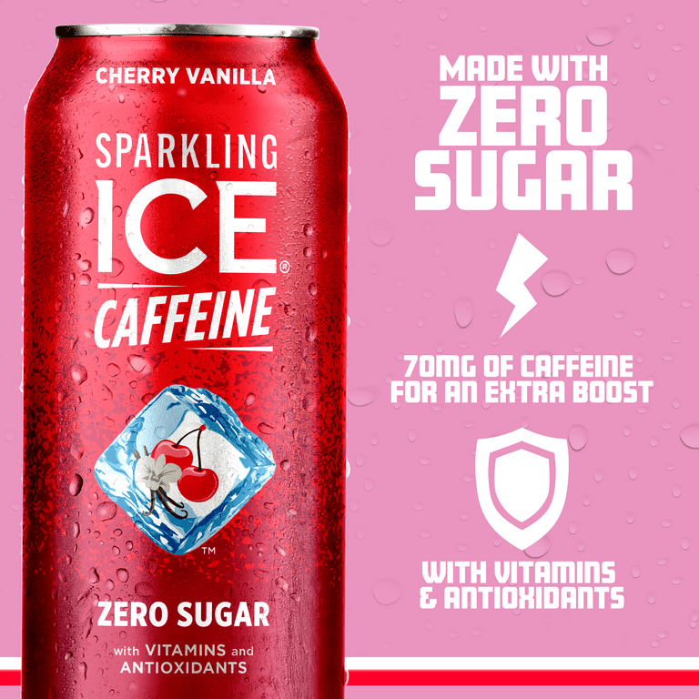 Sparkling Ice +Caffeine Cherry Vanilla Flavored Sparkling