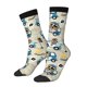 thumbnail image 1 of Balery Animals Driving Police Car Calcetas Largas con Estampado para Hombre y Mujer – Suaves y Transpirables, Talla Única (US 5-11), 1 of 6