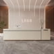 thumbnail image 1 of Clinic White Reception Desk Clinic Parental Advisory Checkout Counter Shop Cash Desk Luxury Information Mostrador Bar Furniture My Lux Decor Round, 1 of 8
