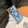 thumbnail image 6 of Allytechgroup Slim Phone Case for Apple iPhone 14 Pro Max, Matte Shockproof iPhone 14 Pro Max Cover Compatible with MagSafe, Translucent Slim Fit Cell Phone Case, Blue, 6 of 10