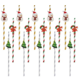 20pcs xmas gift drink straws stocking stuffers ebt christmas cocktail  straws xmas straws snowflake straws xmas paper straws shake straws juice