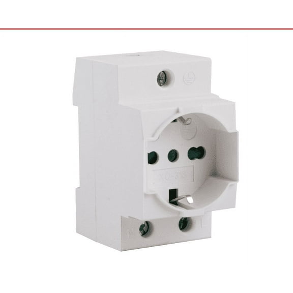 Socket DIN Rail Socket Built In Protective Contact Earthing Contact Outlet For Distribution Panel Modular Socket Power Socket
