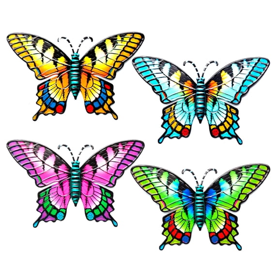 Colorful Iron Butterfly Wall Decor – 3D Hanging Sculpture Ornaments for Bedroom, Porch, Balcony, Garden, Indoor & Outdoor Decoration