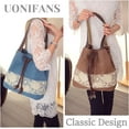 thumbnail image 6 of Bucket Bag for Womens Canvas Drawstring Handbags Purse Print Totes Hobos One Shoulder Bags, 6 of 7
