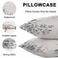 thumbnail image 5 of Throw Pillow Covers 26x26 Inch Set of 2, Eucalyptus Leaves Waterproof Outdoor Pillow Covers, Retro Farmhouse Botanical Floral Birds Decorative Cushion Pillowcases for Couch, Sofa, Bed, Garden, Patio, 5 of 9