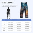 thumbnail image 4 of Vsdgher Moonlit Night Sky Wolf Print Mens Pajama Pants Sleep & Lounge Pants, PJ Bottoms With elastic waistb and Pockets, 4 of 5