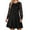 hgg159-Black, variant on Ounisa Women's Glittering Party Dress with Starry Night Long Sleeves and Sheer Scarf Sleeve Design for Spring Summer
