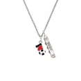 thumbnail image 2 of Delight Jewelry Silvertone I love Soccer - Red Heart Silvertone Best Friends Forever Bar Charm Necklace, 23", 2 of 4