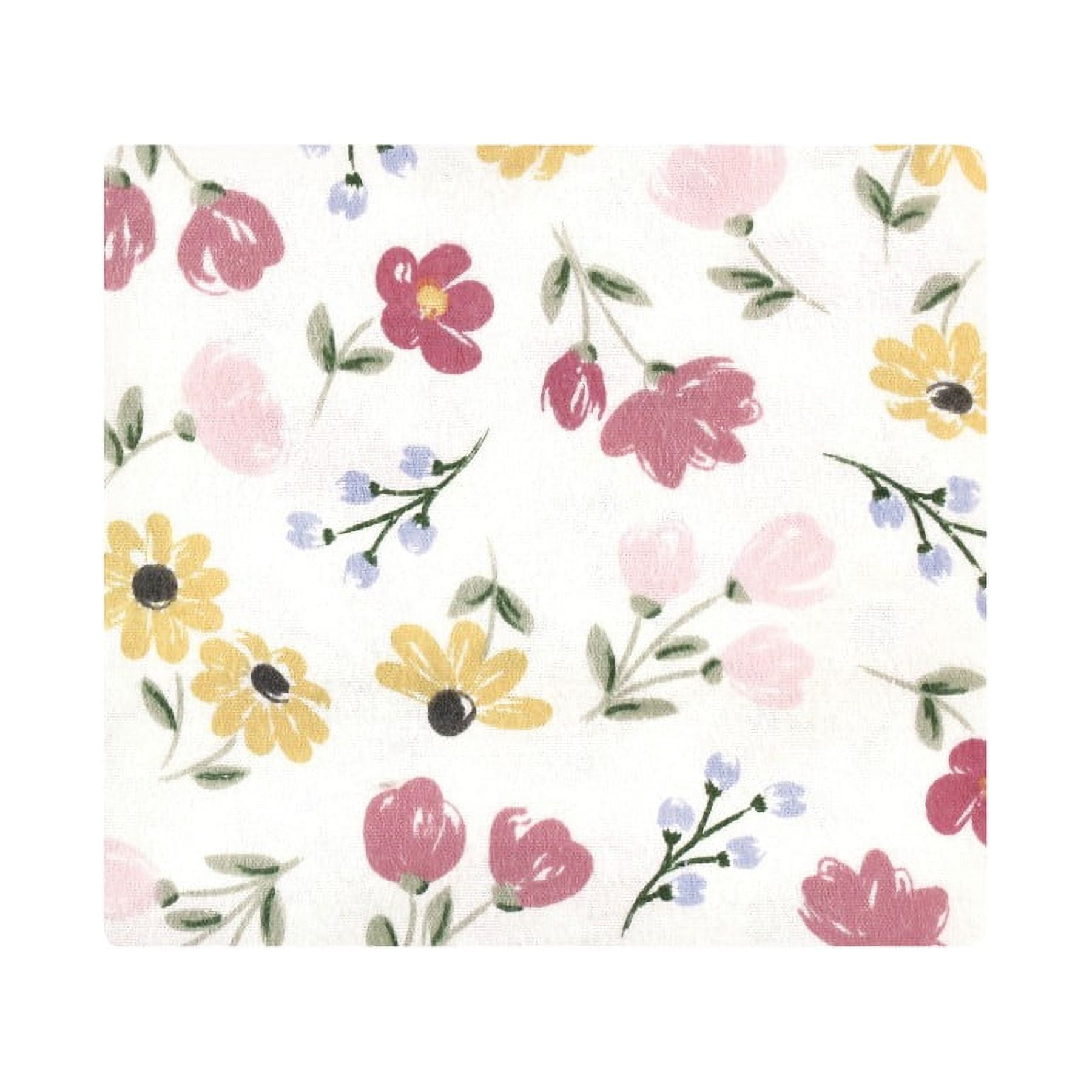 Hudson Baby Infant Girl Cotton Rich Flannel Receiving Blankets Bundle, Soft Painted Floral, One Size