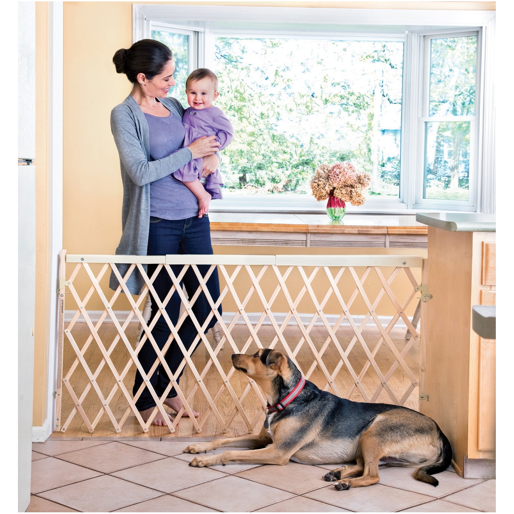 pet baby gate walk through