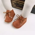thumbnail image 2 of Infant Baby Girls Boys Booties Winter Newborn Warm Fur Lining Non-slip Soft Rubber Sole Newborn First Toddler Boots., 2 of 7