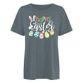 thumbnail image 4 of Tops pour Femmes 2024 Casual Été en Vrac Plus Size Pâques Blouse Imprimée Graphique Tops Mode Col Rond Manches Courtes T-shirt, 4 of 4