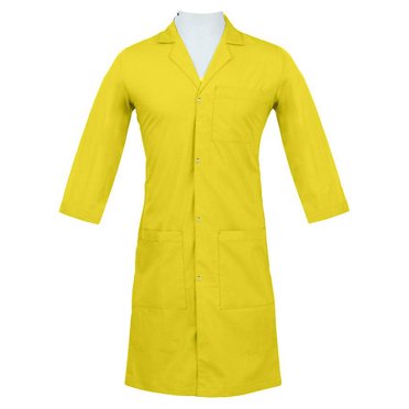 Panda Uniform by HeedFit Women’s Lab Coat | Unisex Multi-Pocket Medical Coat 11XL Yellow
