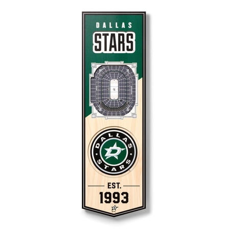 YouTheFan NHL Dallas Stars 3D STADIUM BANNER 6X19