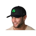thumbnail image 3 of HAKA Shamrock Black Trucker Hat – Shamrock Mesh Snapback Cap for Men, Women & Golf, Lucky Charm Design Baseball Dad Hat, 3 of 6