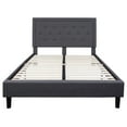 thumbnail image 6 of Emma + Oliver Queen Size Panel Tufted Platform Bed in Dark Gray Fabric, 6 of 11