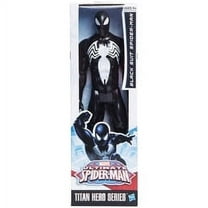 Marvel Titan Hero Series Black Suit Spider-Man Action Figure, 12", Black, 4 Kids, Collectible