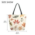 thumbnail image 5 of FORMRS Womens Canvas Tote Bag with Zipper Inner Pocket Shoulder Handbag, Yellow Autumn Leaves, 5 of 7