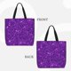 thumbnail image 2 of Fotbe Purple Glitter Bolsa Tote con Estampado para Mujer, Bolsos con Cremallera, Bolsa de Hombro Casual de Gran Capacidad con Bolsillos Internos, 2 of 7