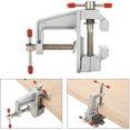 thumbnail image 4 of 2X Mini Table/Bench Vise, Aluminum Alloy Mini Vise Hobby Table Craft Jewelry Clamp Repair Tool with Adjustable Jaws, 4 of 5