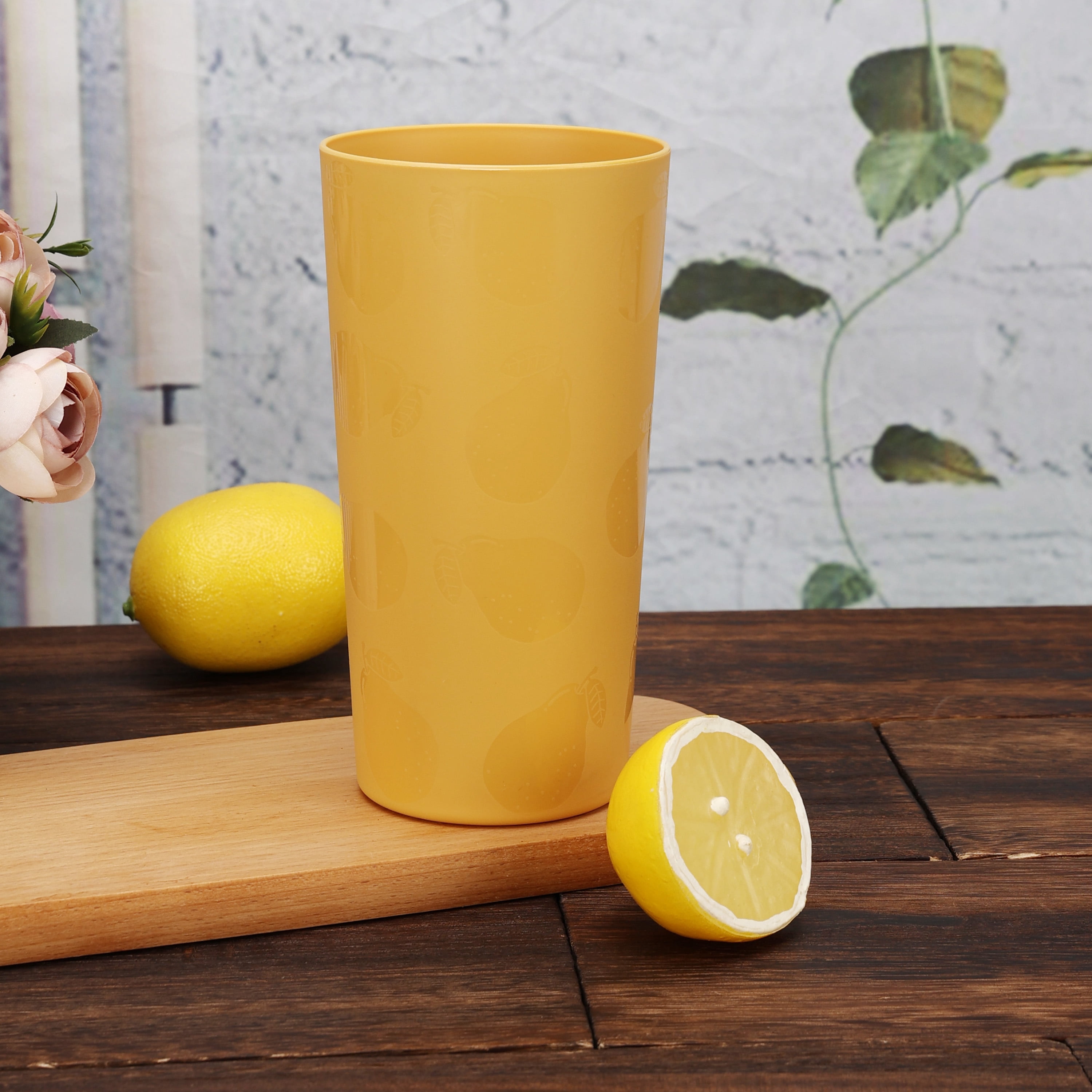 Mainstays Pear Polypropylene Plate, 1 Pack, Yellow