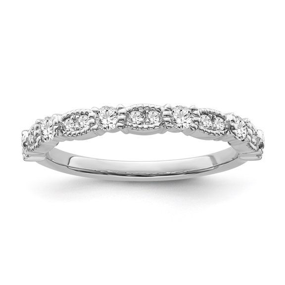 Araiya Fine Jewelry 10K White Gold Diamond Band Ring (1/3 cttw, I-J Color, I2-I3 Clarity) Size 7