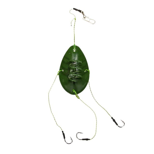 Jaula de cebo de metal, anzuelo, alimentador de cebo, jaula, suministros de aparejos de pesca (trompeta)