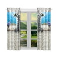 thumbnail image 2 of BSDHOME 3D Style Sea Turtle from the Painting Window Curtain Kitchen Curtain 26x39 inches (Two Piece), 2 of 3