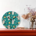 thumbnail image 2 of SKYSONIC Easter Bunny Wall Clock 10 Inch Silent Non Ticking Round Clock Oil Painting Clock Easy to Read Clock for Living Room Bedroom Bathroom Home Decor, 2 of 7